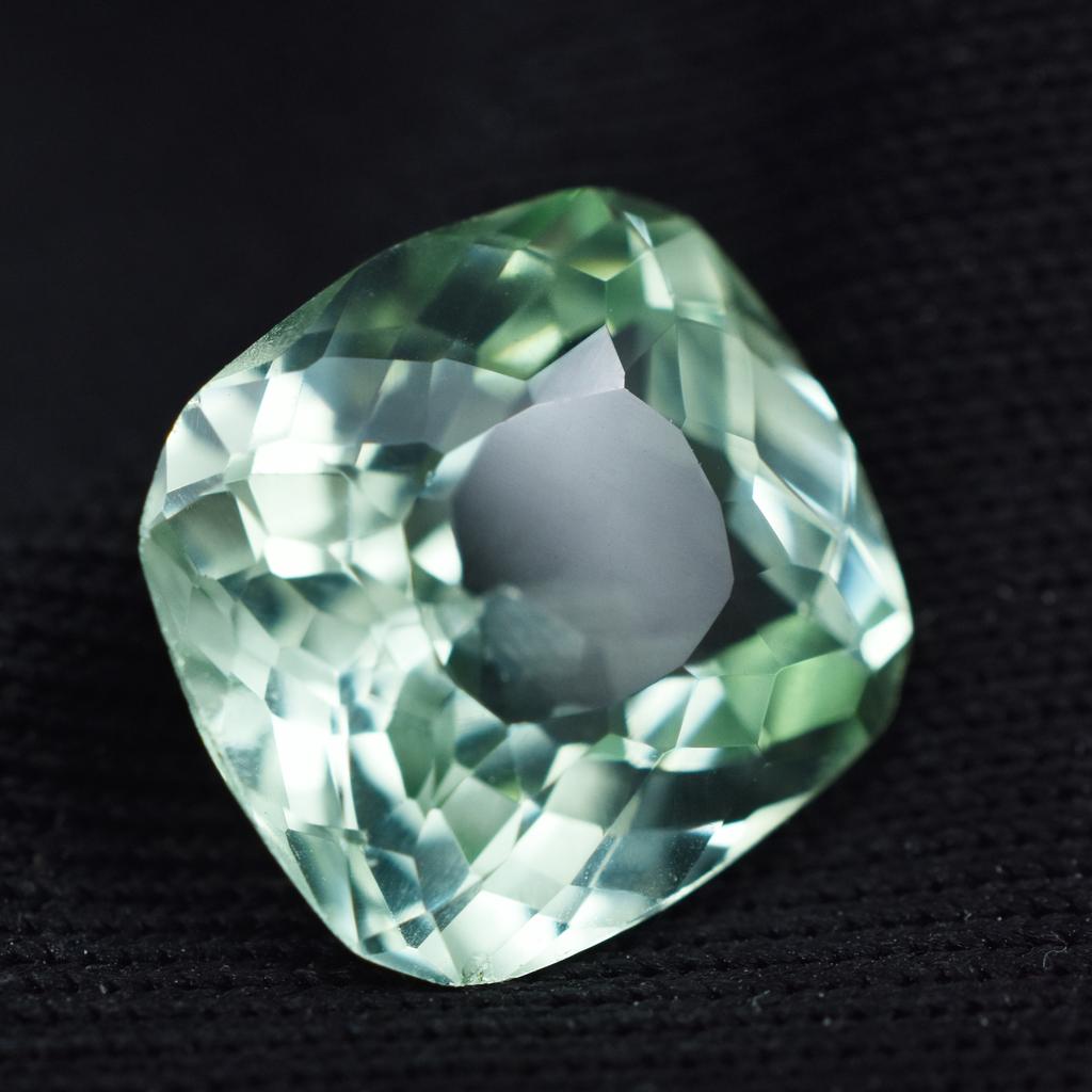 10.25 Ct Natural Sapphire Bluish Green Square Cushion Certified Gemstone