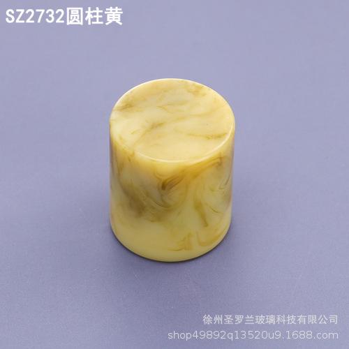 15mm Resin Perfume Bottle Cap, Hand-Polished Sphere & Cylinder Shape, Crimp Neck Spray Lid for Refillable Atomizer