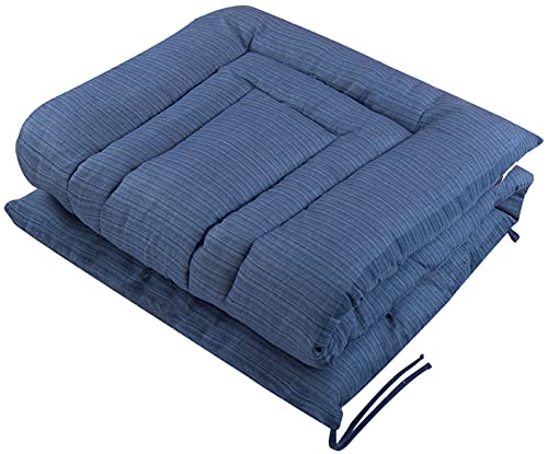 Single-size Moriniko Natural Futon Mattress with 100% Cotton Outer Fabric and Shijira Weave, Moisture-Wicking, Quick-Drying, High-Resilience, Lightwei
