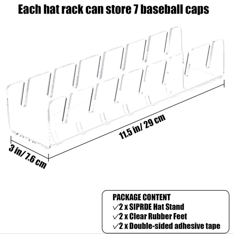 7 Löcher Acryl Hut Baseballkappe Präsentationsständer Langlebiger Klarer Acryl Hut Halter Für Zuhause Schrank Aufbewahrungsorganisation Geschäfte Dekor