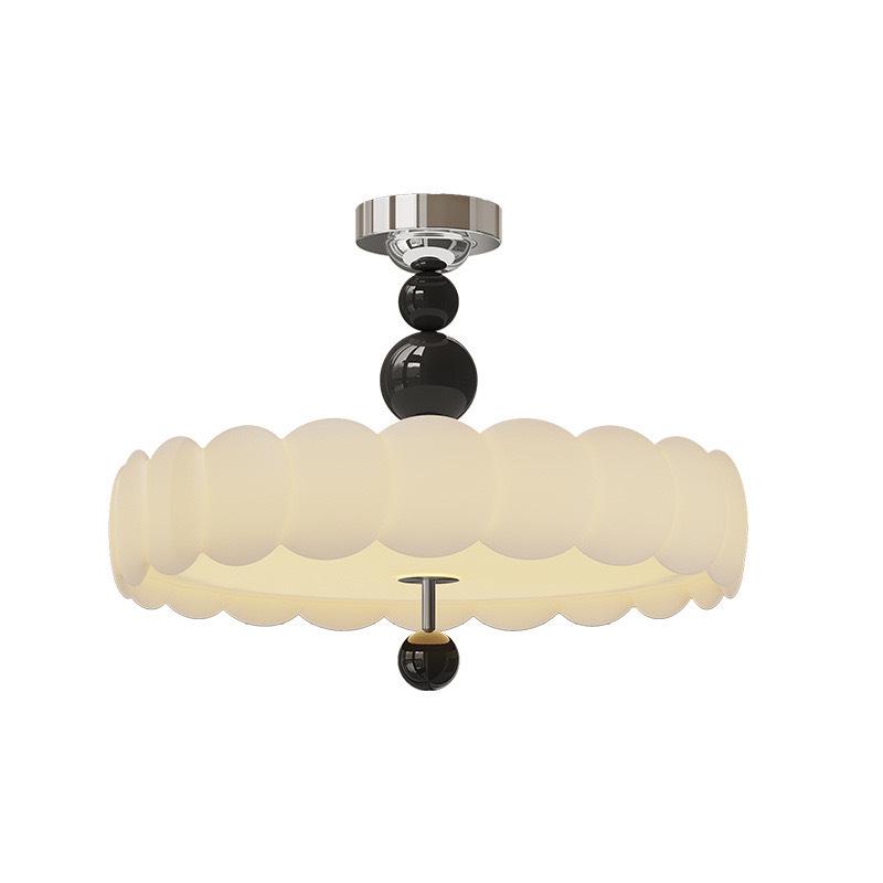 Retro French Cream Chandelier for Bedroom & Study - Creative Designer Full Spectrum Ceiling Light