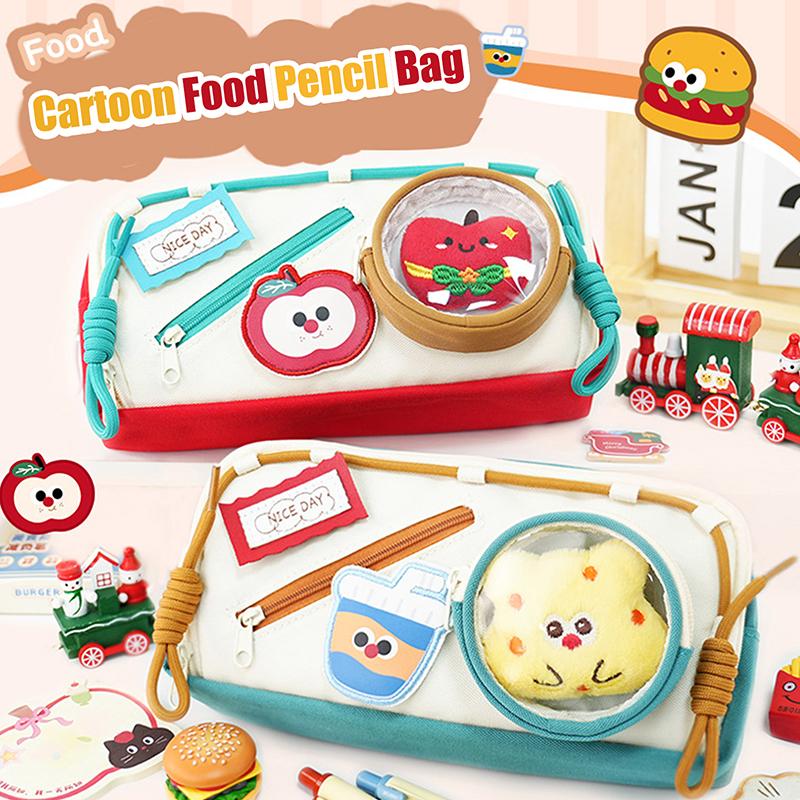Cartoon Pencil Case Ins Large Capacity Pen Bag Stationery Organizer Student Portable Pencil Storage Bag