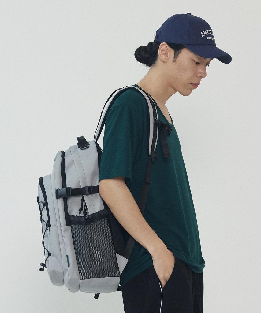 Analog Mood Flap String Utility Backpack (Grey)