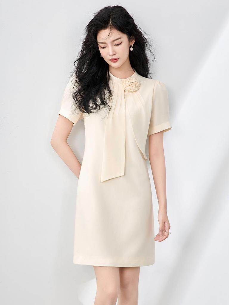 Elegantes High-End Perlen 3D Blumenband Abendkleid, Südol-Mode-Stil