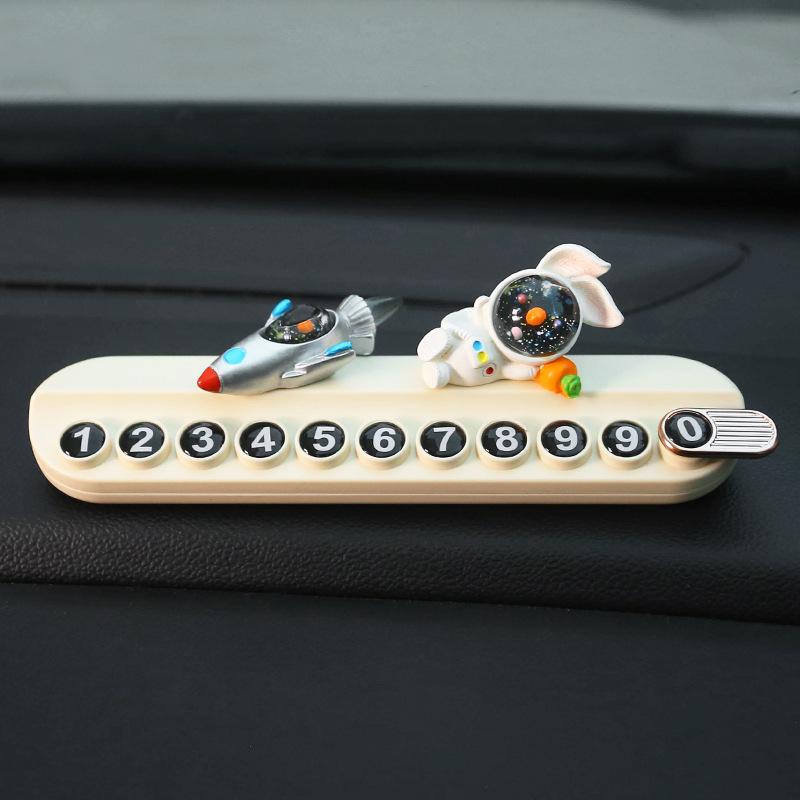 Placa Creativa de Conejo para Teléfono de Coche para Estacionamiento Temporal