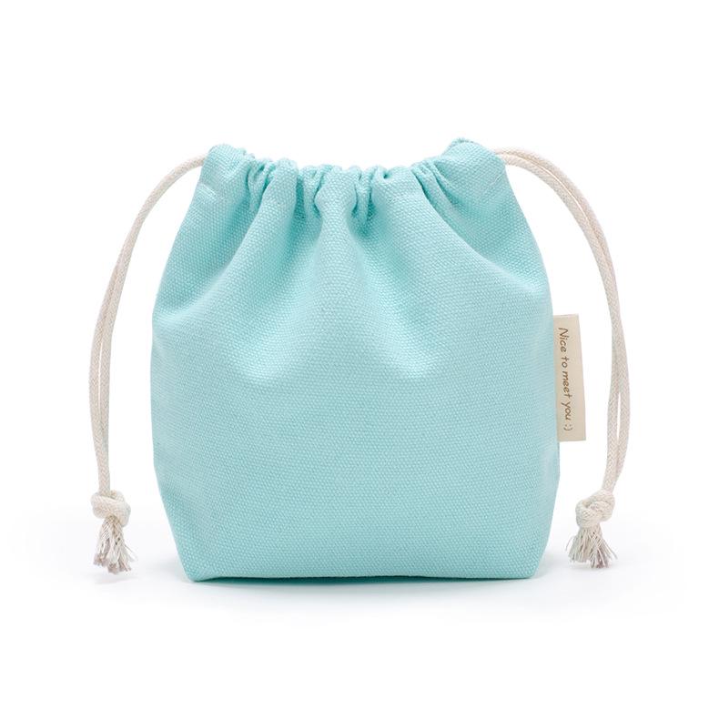 Custom Mini Colored Canvas Drawstring Storage Bag