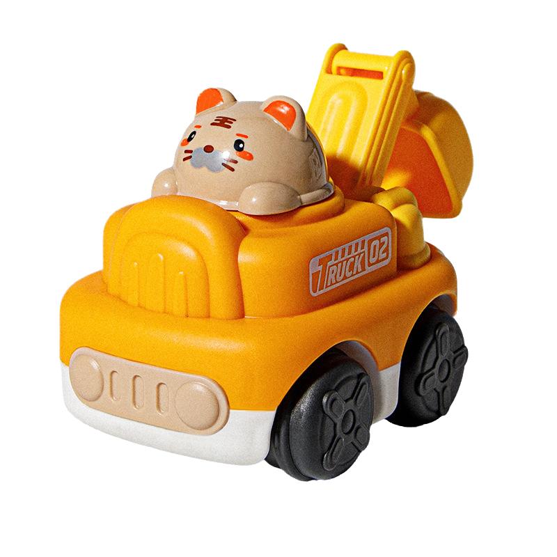 New Sugar Cartoon Animals Boys And Girls Inertial Engineering Car Toys For Children