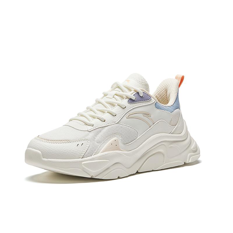 Anta Little Millennium Simple Versatile Non-Slip Wear-Resistant Low-Top Casual Shoes Women Sneakers White 922448811-1