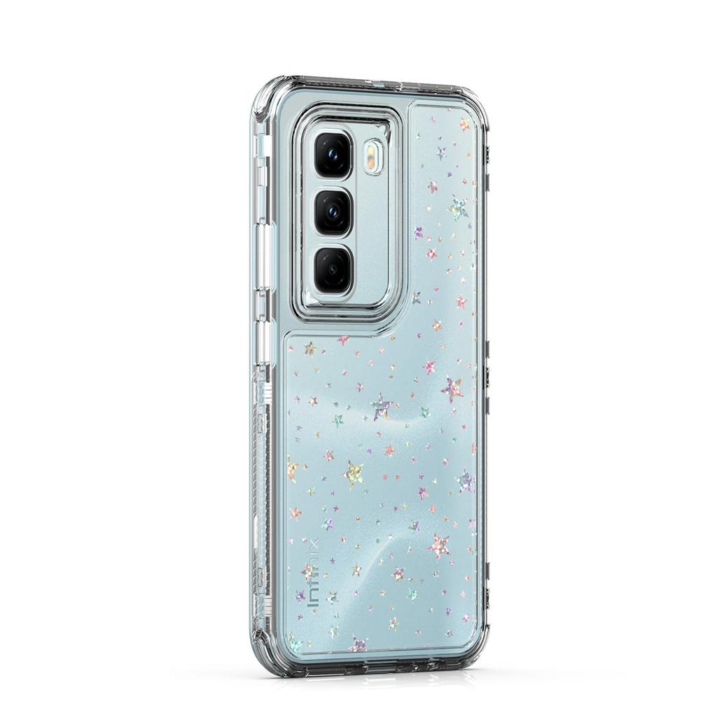 For Infinix Hot 50 Pro+ 4G Case Precise Cutouts Acrylic TPU Clear Phone Cover with Laser-printed Film