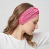 Bow Lace Trim Headband Soft Yoga Elastic Headwear Leisure Solid Color Headband Women
