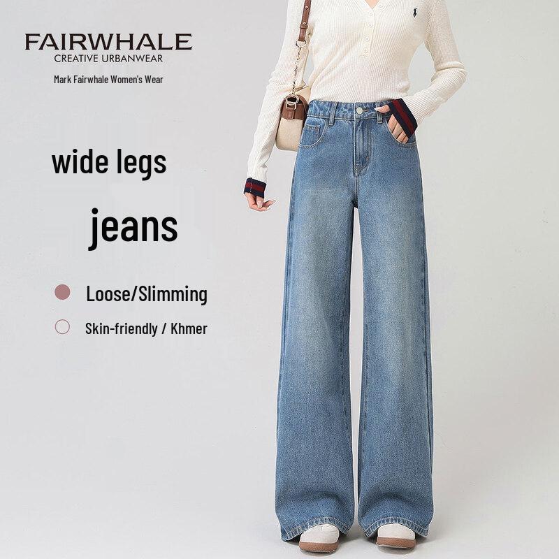

Mark Fairwhale Women s Retro High-Waist Washed Straight-Leg Jeans 29