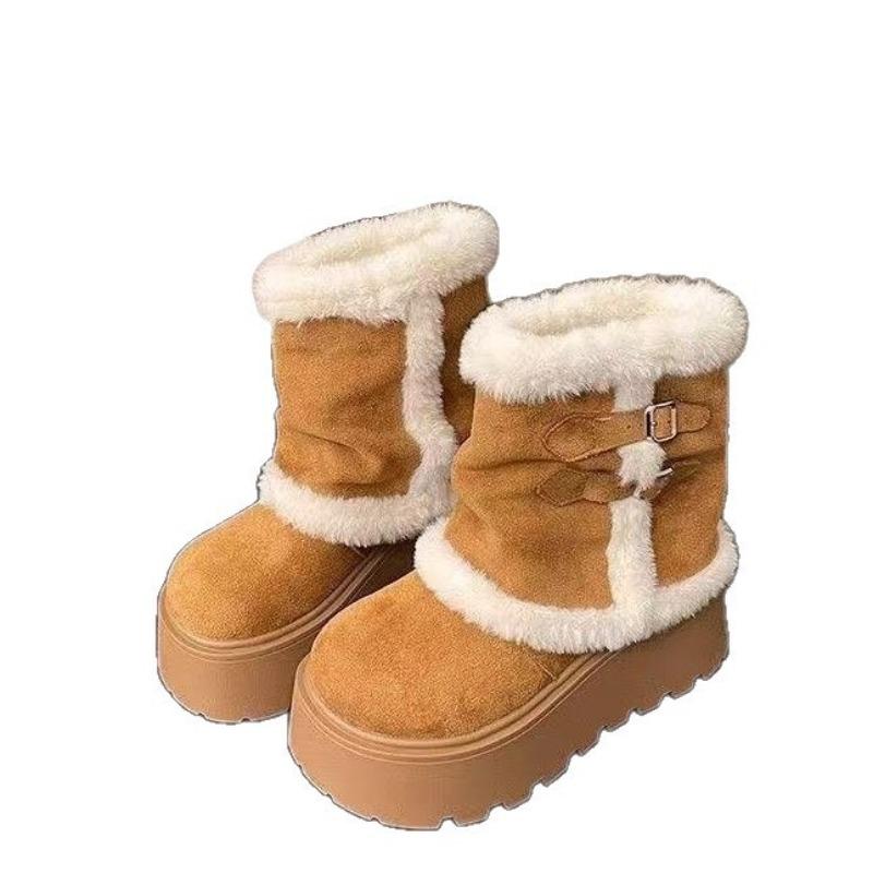 High-top Shoes, Snow Boots with Thick Soles, New Style, Padded Boots, Short Boots