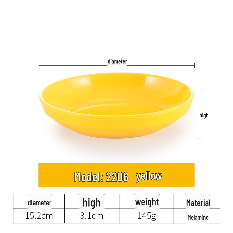 Molona Melamine Round Dish Plate Set