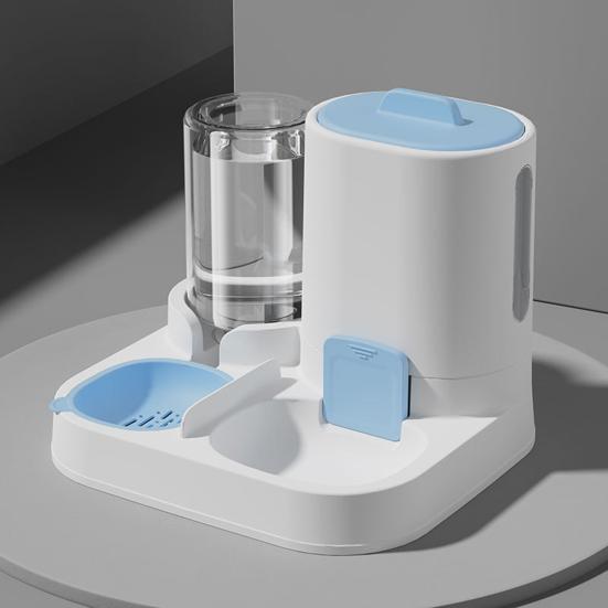 2-in-1 Automatic Cat Feeder And Water Dispenser Large Capacity Pet Food Feeder And Water Bowl for Small Medium Dogs Cats