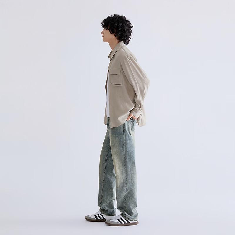 GXG Men's Retro Washed Straight Jeans