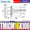 Triple-Rod Cylinder with Guide Bracket and Buffer TMICL/TMICM 12/16/20/25-50/75/100