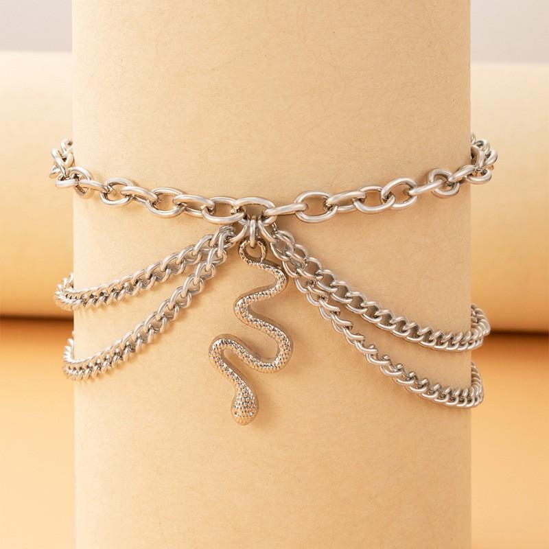Snake Chain Anklet Bracelet for Women Men Girls Beach Stainless Steel Anklets Fashion Jewelry Gifts Not Allergic