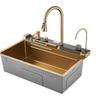 Golden Whale 304 Stainless Steel Digital Display Kitchen Sink - Large Single Bowl for Dishwashing and Vegetable Washing