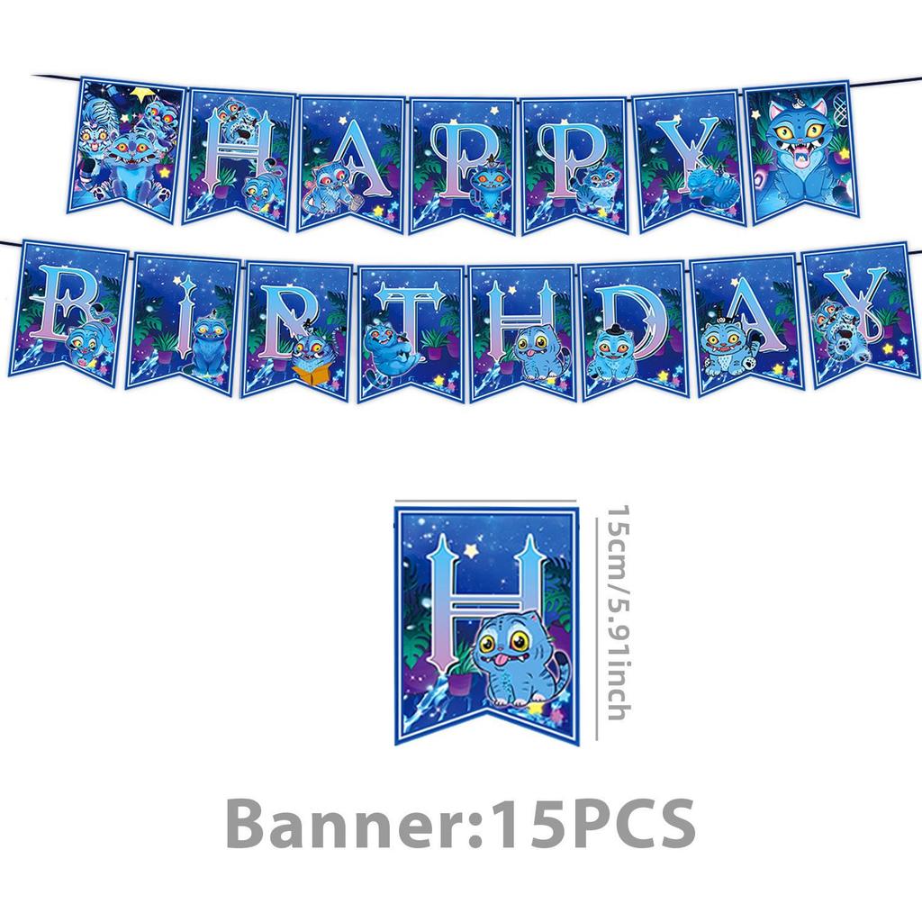 Witch Hunter Team Themed Tableware Set, Party Supplies, Birthday Decoration and Arrangement Props, Tableware, Banner, Tissue Set