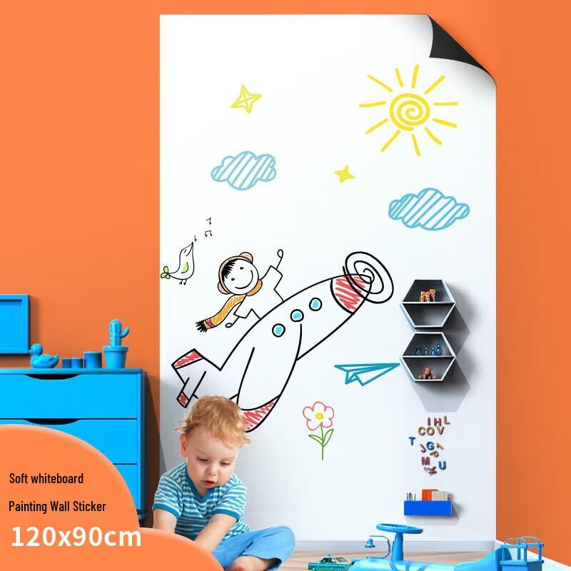 Deli 90x120cm Magnetic Self-Adhesive Whiteboard Sticker