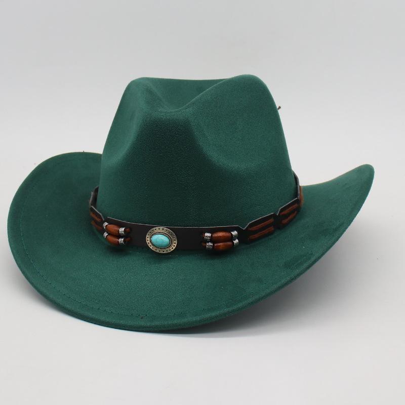 Cappello Western da Cowboy Transfrontaliero Vendita all'Ingrosso Calda Stile Etnico Cappello a Cilindro Tibetano Prateria Ciclismo Vacanza Parasole Cappello Protezione Solare