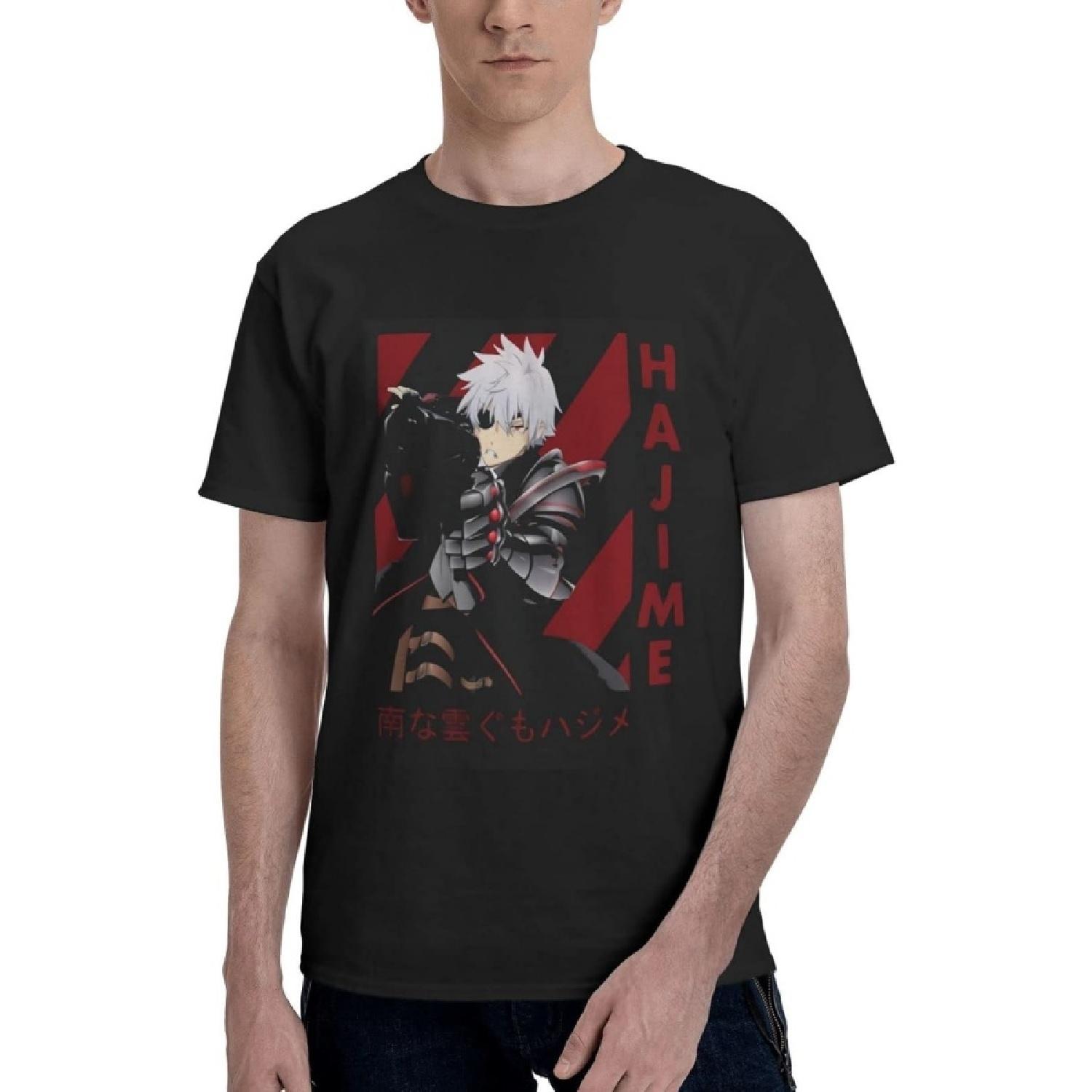 

Anime Arifureta T Shirt Mens Cotton Round Neckline Tops Summer Casual Short Sleeve Tshirt, Black, Large XXXXXL різнокольоровий