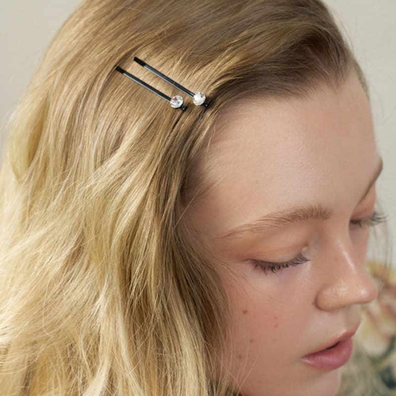 FANTASTIC PLANET [2SET] Circle Cubic Hair Pin