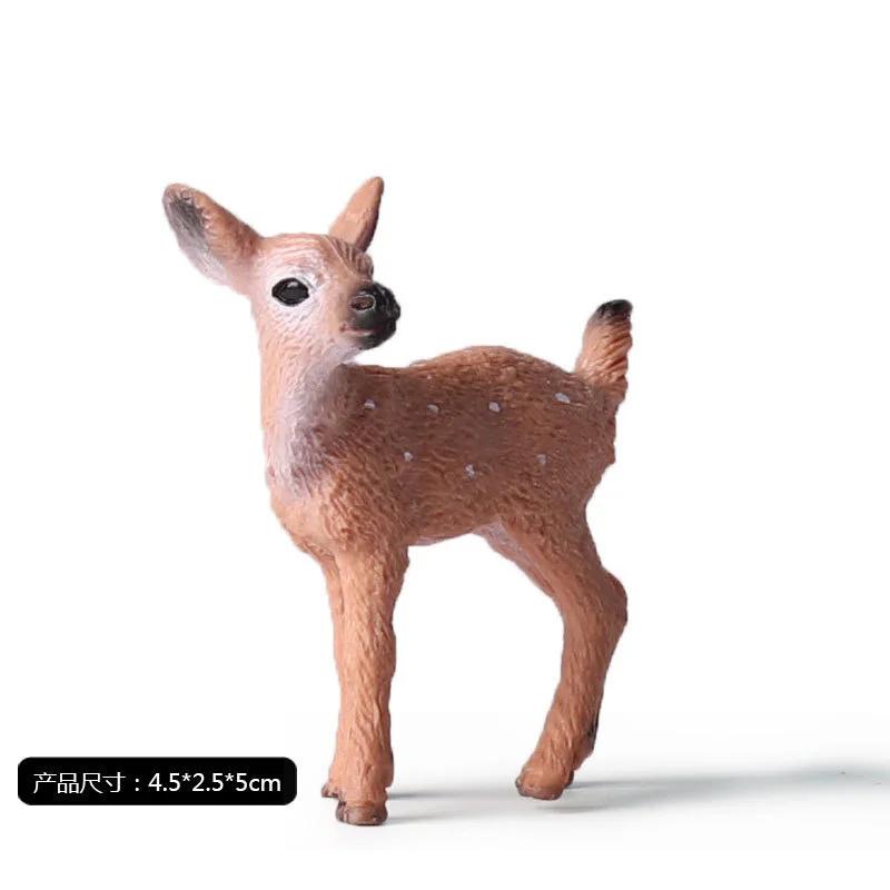 Christmas Decor Educational Toy Deer Figurine Animal Model Figure Kids Gift Miniature Forest Animal Zoo Statue decor Home Decore