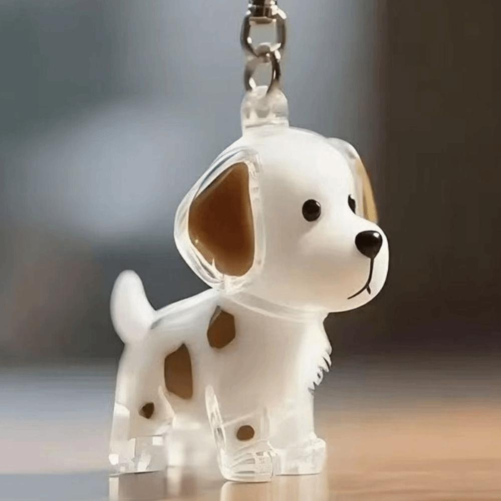 Dog Shape Pet Hair Keychain Hair Grooming Puppy Pendants Cartoon Dog Hair Storage Box Pet lovers