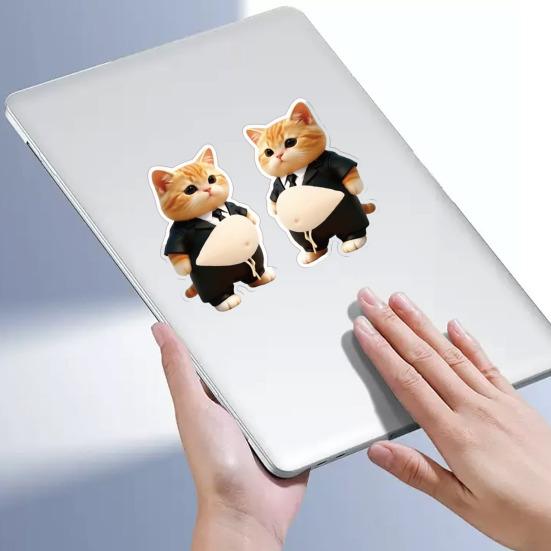 1 Paar Elastische Buik Dier Sticker Angst Stressverlichting Dikke Buik Hond Kat Paard Decal Knijp Siliconen Buik Dier Anti-botsing Sticker