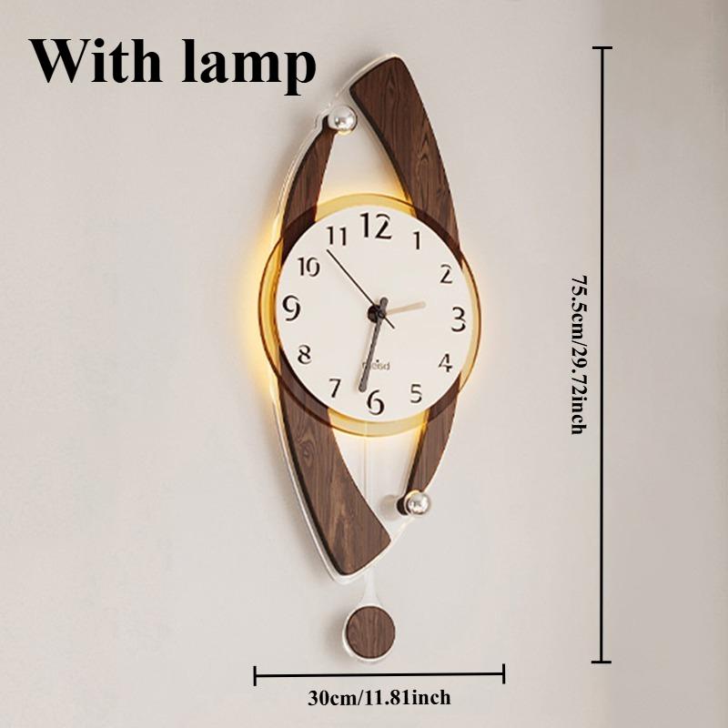 Retro Wall Clocks Nordic Minimalist Acrylic Clocks Elegant Aesthetic Design Clock Household Entrance Hall Luminescent Clock