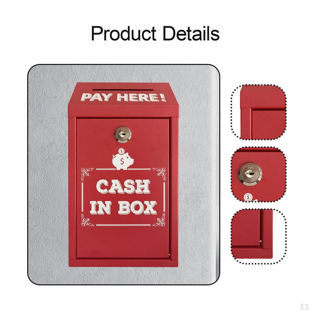 Kilitli ve Anahtarlı Para Toplama Kutusu, Güvenli Para Yatırma