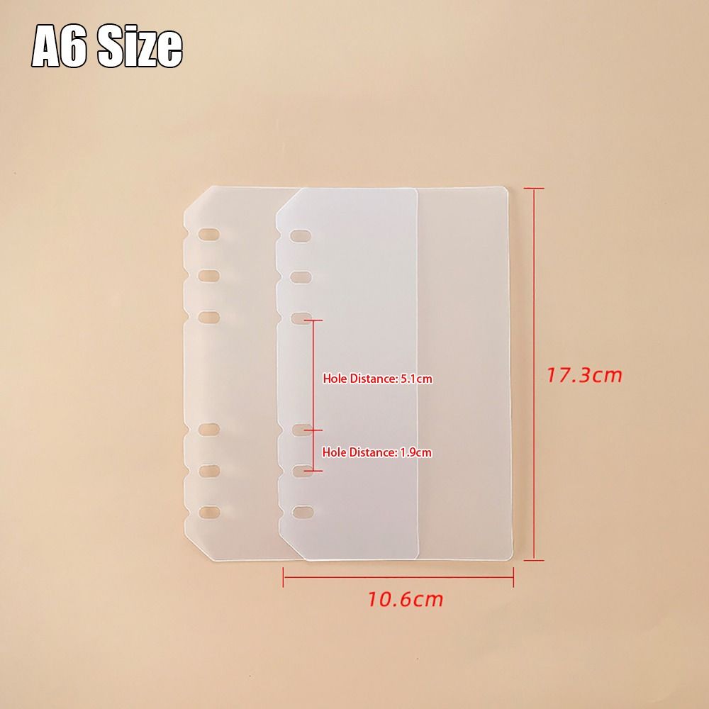 10Pcs A4 A5 A6 A7 Inner Paper Separator Matte Binder Organizer Baffle  For Binder Planner