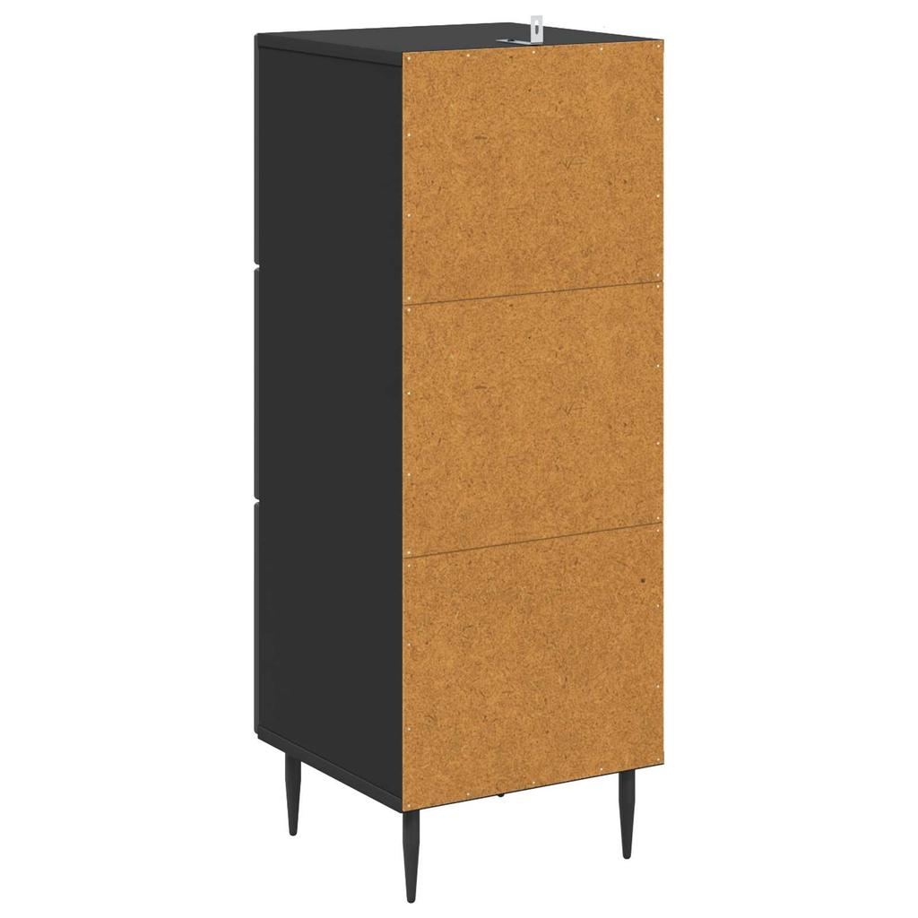 Drawer Cabinet Black 33 x 34.5 x 89.5 cm Particleboard
