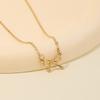 Fashionable Bow Necklace Bowknot Pendant Neckchain Adjustable Chain Choker Handmade Collarbone Chain Gifts for Women