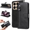 For Xiaomi 15T PU Leather Cases with Zipper Pocket Wallet Phone Cover Stand