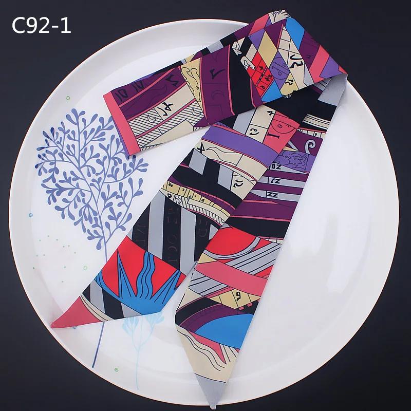 

Горячая Распродажа Модные Роскошные Дамские Украшения Сумка Из Твила Ручка Лента Шарф Повязка На Голову Головной Убор Шейный Шарф Модные Подарки фиолетовый