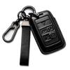 Smyfob Land Rover Key Fob Cover Leather Strap for Land Rover Discovery Defender Range Rover Keychain Holder Car Key Case