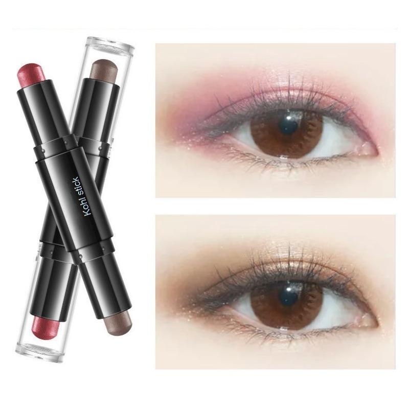 Doppelkopf Zweifarbig Lidschattenstift Faulenzer Schlafen Seidenraupe Highlighter Stift