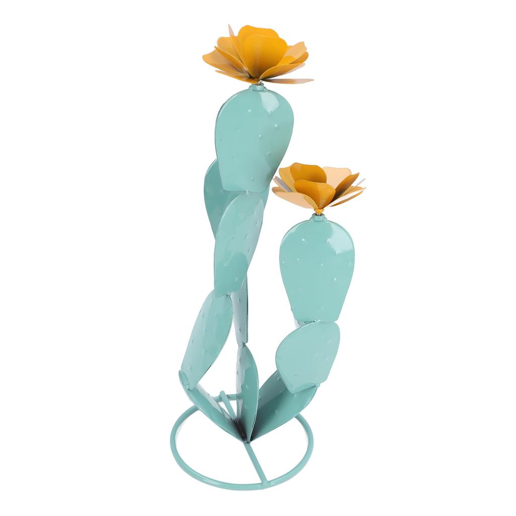 Cactus Statue Decor Iron Art Easy Installation Prickly Pear Cactus Yard Art for Garden Courtyard