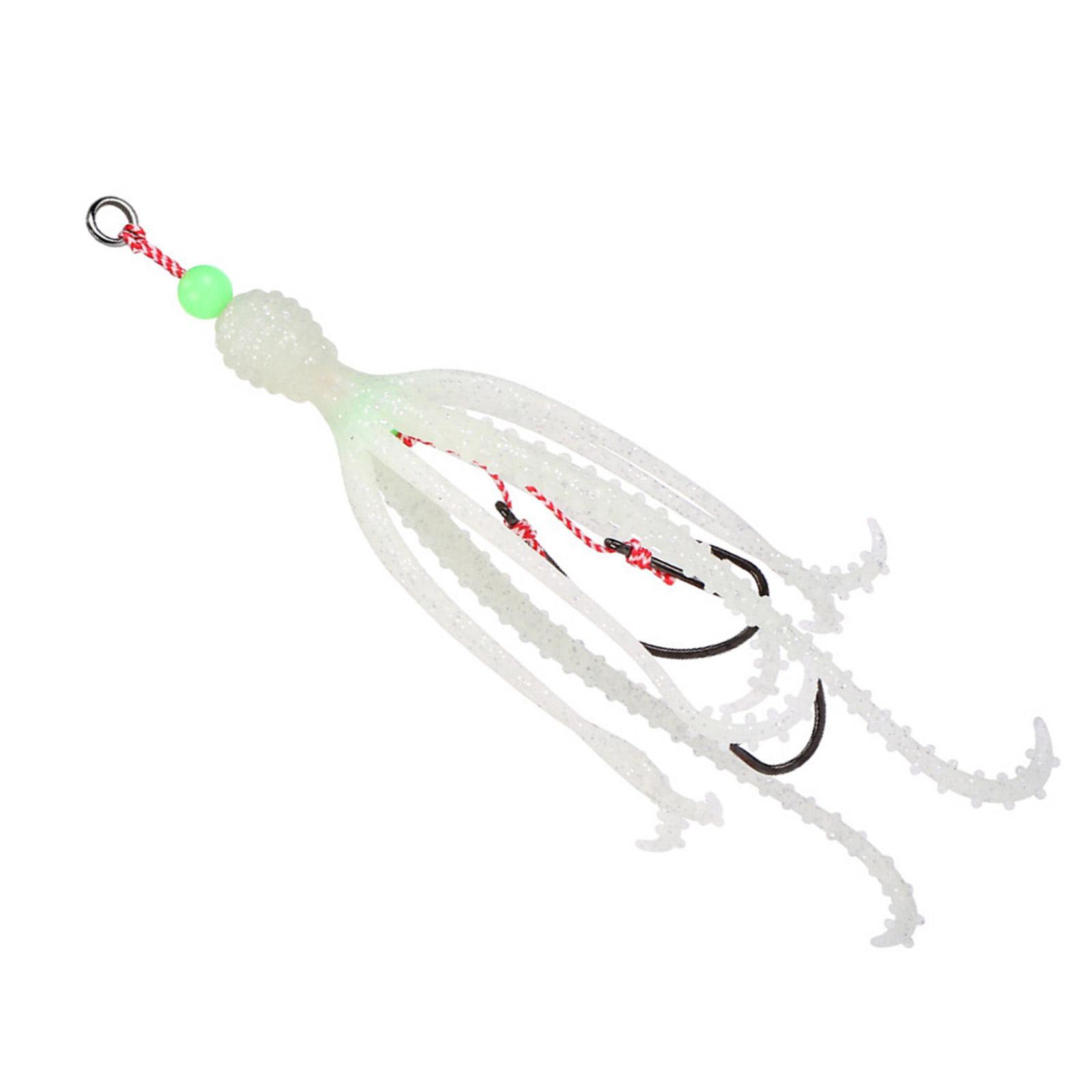 

Squid Skrit Lure 15cm 10g Sea Fishing Octopus Skirt Soft Lures with Double Barbed Hooks Artificial Bait for Bass Tuna