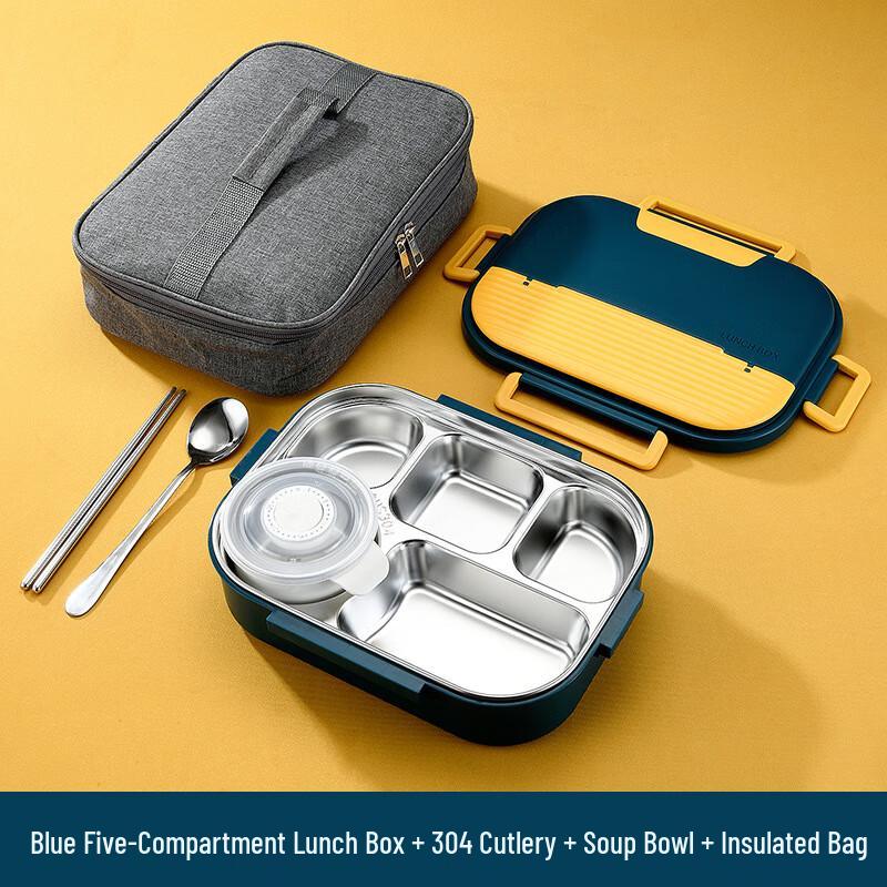 304 Stainless Steel Divided Portable Lunch Box