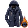 Herren Kapuzenjacke Dick Warm Baumwolle Gepolstert Winter Freizeit Lockerer Schnitt Mit Mehreren Taschen