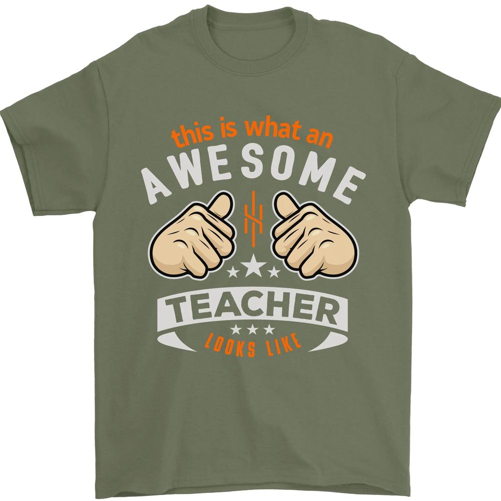 Awesome Teacher Looks Like Teaching Funny Unisexs TShirt 100 Cotton