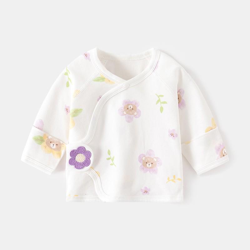 

Newborn Boneless Pure Cotton Velcro Half-Back Pajamas - Spring/Autumn Style Baby Top 59 cm