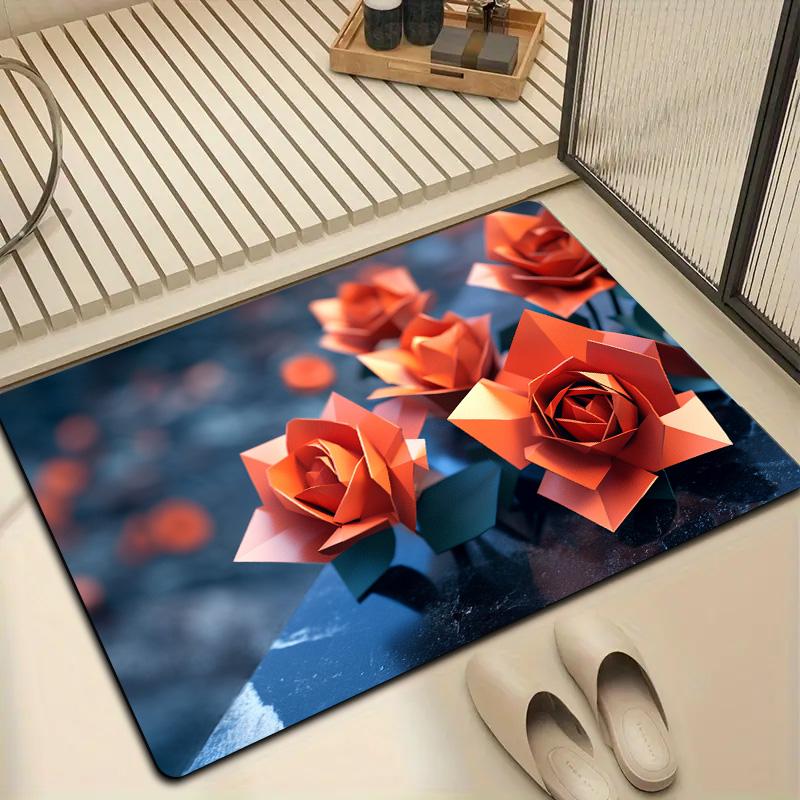 1 Piece of Super Absorbent Bathroom Mat, , Anti Slip and Absorbent, Shower Mat, Bathroom Mat, Door Floor Mat