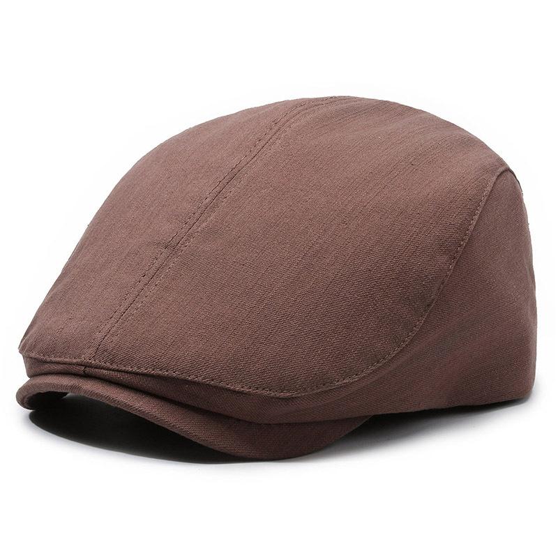 Britský styl Newsboy Cap Pánské Jednobarevné Peaked Cap Forward Cap Outdoor Baret Plochá Cap Driver Ivy Hat Gatsby Painters Klobouky