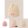 Knit Hat With Butterfly Bow For Winter Warmth And Outdoor Comfort For Women