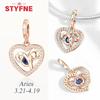 copper Twelve Constellations Heart Charm Bead Charms Bead Gemini Capricorn for Authentic Bracelets Diy Jewellery Gift for Women