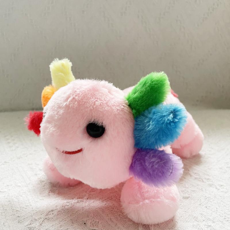 Rainbow Axolotl Plush Playthings Cute And Charming Stuffed Animal Axolotl Plushie Toy Emotional Support Axolotl Pink Gentle plus Adorable designed